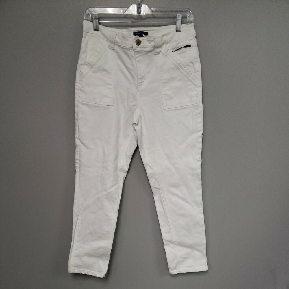 Isaac Mizrahi Live WHITE Women's TRUE DENIM Jeans Size 8‎ 25" Inseam